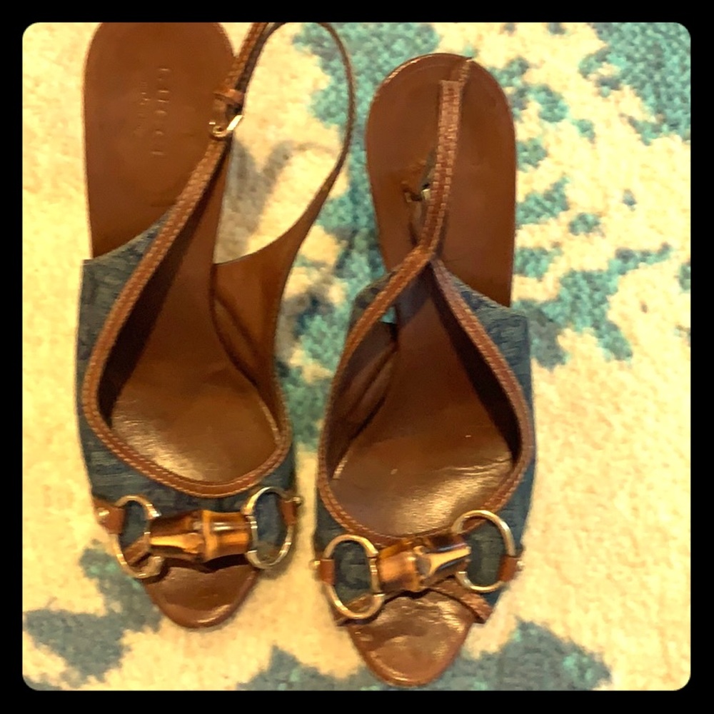 Blue denim Gucci heels💕